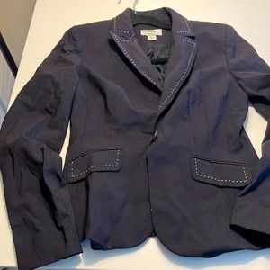 Dark Navy Blue Blazer with contrast stitching